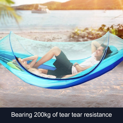 Portable Outdoor Camping Full-automatic Nylon Parachute Hammock with Mosquito Nets, Size : 250 x 120cm, 250x120cm Army Green