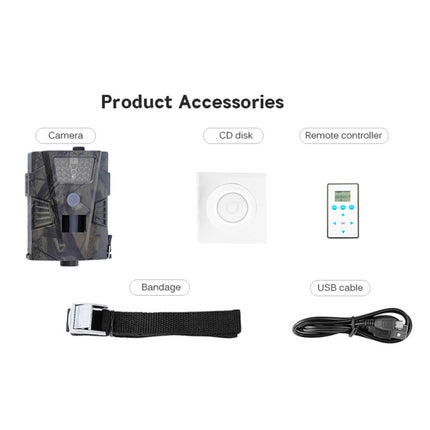 HT-001 1MP IP54 Waterproof IR Night Vision Security Hunting Trail Camera, Novatek96220 Program, 120 Degree Wide Angle, 100 Degree PIR Sensing Angle, HT-001