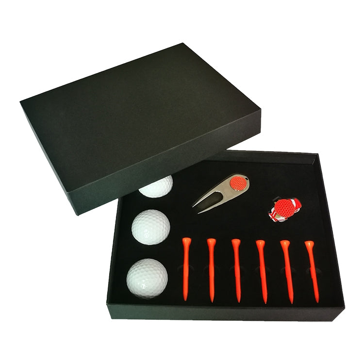 11 in 1 6 Golf Tees + Divot Tool + 3 Golf Balls Gift Box Set, 11 in 1 Red, 11 in 1 Blue