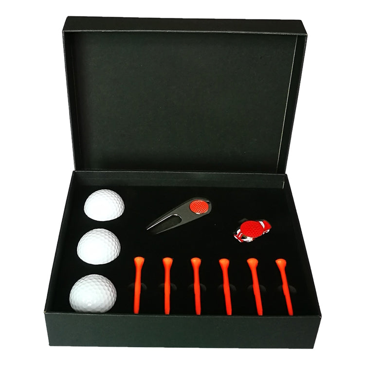 11 in 1 6 Golf Tees + Divot Tool + 3 Golf Balls Gift Box Set, 11 in 1 Red, 11 in 1 Blue