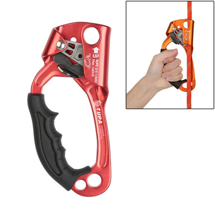 XINDA TP-8606 Outdoor Rock Climbing Aerial Work Anti-fall Handheld Rope Gripper for 8-12mm Diameter Rope left