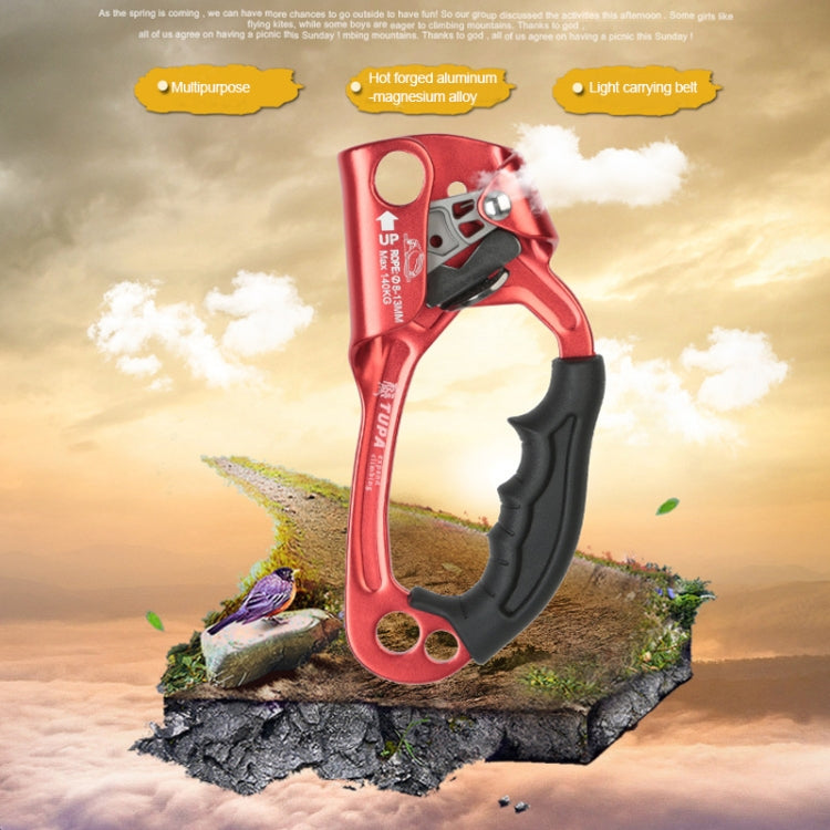 XINDA TP-8606 Outdoor Rock Climbing Aerial Work Anti-fall Handheld Rope Gripper for 8-12mm Diameter Rope Right, Right