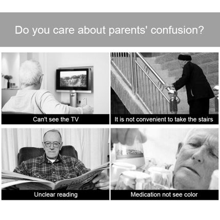 Rimless Anti Blue-ray Blue Film Lenses Presbyopic Glasses, +4.00D, +4.00D