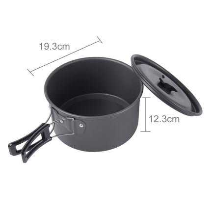 DS-500 Outdoor Camping Ultra Light Weight 15 Piece Cookware Stackable Set for 4-5 People, Size: Large, DS-500 Size: Large