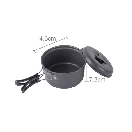 DS-500 Outdoor Camping Ultra Light Weight 15 Piece Cookware Stackable Set for 4-5 People, Size: Large, DS-500 Size: Large