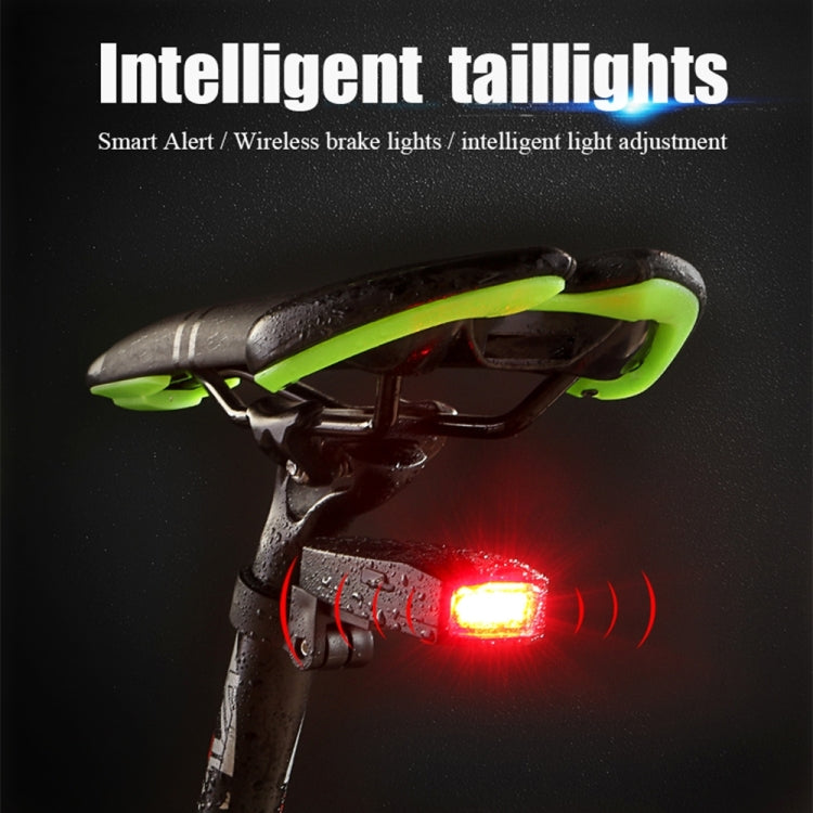 IP65 Waterproof USB Rechargeable Smart COB LED Alarm Bicycle Rear Light Taillight with Remote Control, Control Distance: 1-100m, IP65 Waterproof Taillight