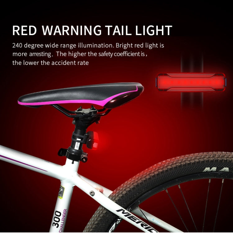 A02 Bicycle Taillight Bicycle Riding Motorcycle Electric Car LED Mountain Bike USB Charging Safety Warning Light (100 Hours, Plastic Bag), 100 Hours, Plastic Bag