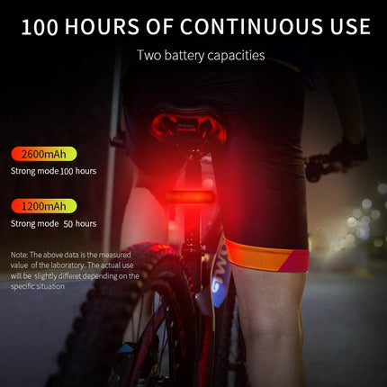 A02 Bicycle Taillight Bicycle Riding Motorcycle Electric Car LED Mountain Bike USB Charging Safety Warning Light (100 Hours, Color Box)