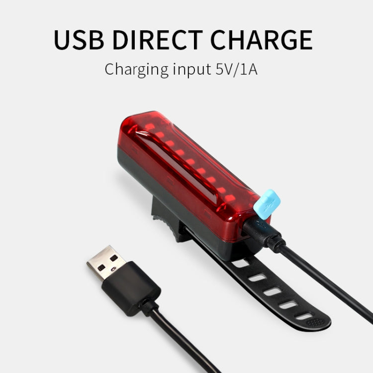A02 Bicycle Taillight Bicycle Riding Motorcycle Electric Car LED Mountain Bike USB Charging Safety Warning Light (6 Hours, Plastic Bag), 6 Hours,  Plastic Bag
