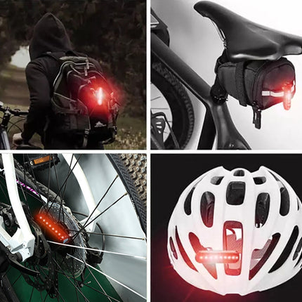 A02 Bicycle Taillight Bicycle Riding Motorcycle Electric Car LED Mountain Bike USB Charging Safety Warning Light (50 Hours, Plastic Bag), 50 Hours, Plastic Bag