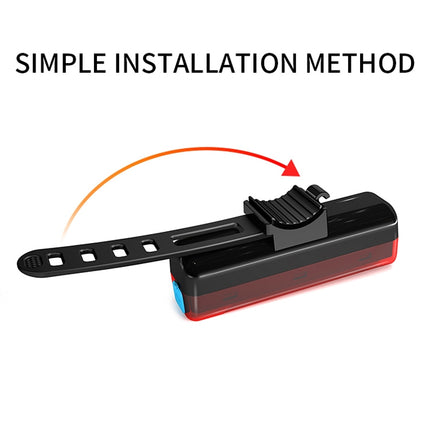 A02 Bicycle Taillight Bicycle Riding Motorcycle Electric Car LED Mountain Bike USB Charging Safety Warning Light (50 Hours, Plastic Bag), 50 Hours, Plastic Bag