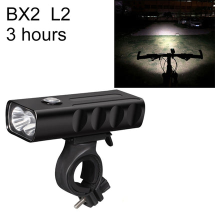 BX2 USB Charging Bicycle Light Front Handlebar Led Light (3 Hours, L2 Lamp Beads), 3 Hours, L2 Lamp Beads