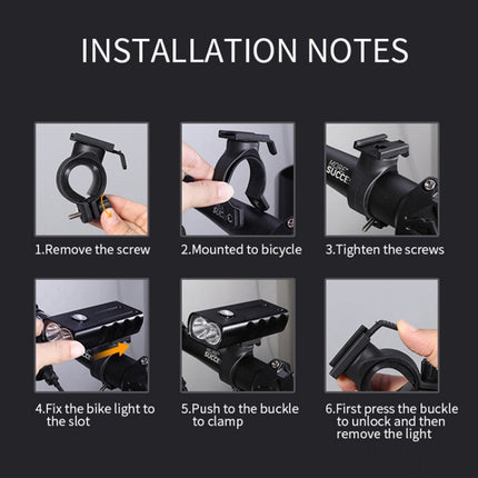 BX2 USB Charging Bicycle Light Front Handlebar Led Light (3 Hours, L2 Lamp Beads), 3 Hours, L2 Lamp Beads