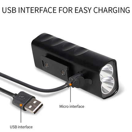 BX2 USB Charging Bicycle Light Front Handlebar Led Light (3 Hours, T6+A02 Lamp), 3 Hours, T6+A02 Lamp