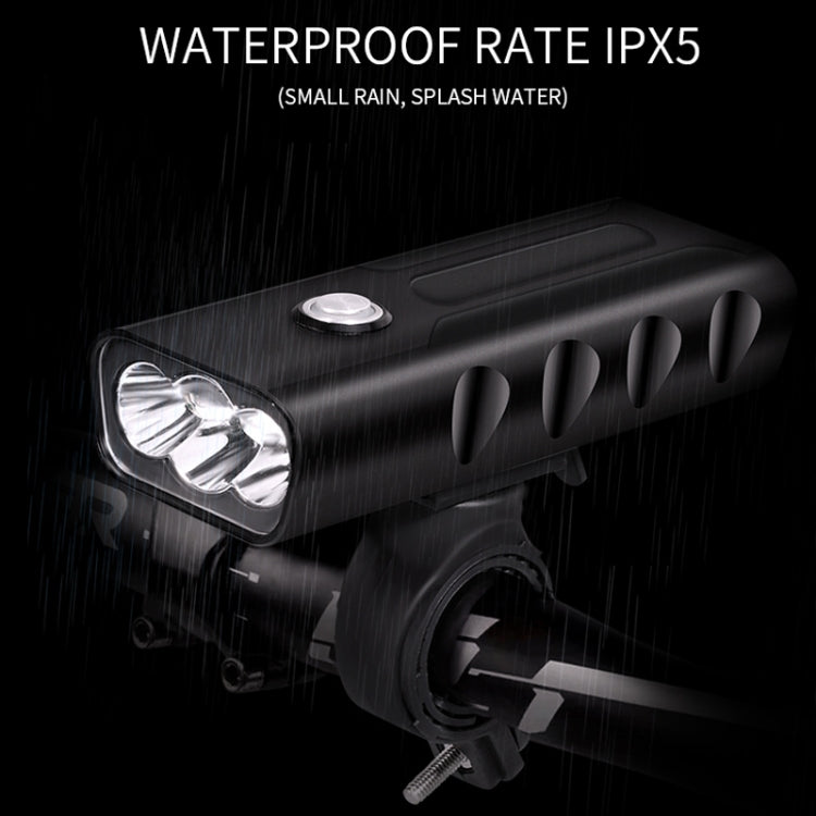 BX3 USB Charging Bicycle Light Front Handlebar Led Light (10 Hours, T6+A02 Lamp), 10 Hours, T6+A02 Lamp