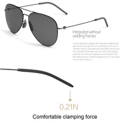 Original Xiaomi Youpin TS Computer Glasses Polarized UV Lens Sunglasses, 304H Stainless Steel Gravity Rear Frame, TS 304H (Black), TS 304H (Gold), TS 304H (Blue)