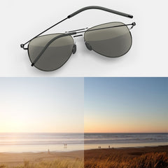 Original Xiaomi Youpin TS Computer Glasses Polarized UV Lens Sunglasses, 304H Stainless Steel Gravity Rear Frame, TS 304H (Black), TS 304H (Gold), TS 304H (Blue)