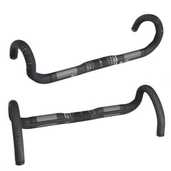 TOSEEK Full Carbon Fiber Road Bike Bent Handlebar Groove Outside Line Handle, Size: 440mm (UD Black), 440mm