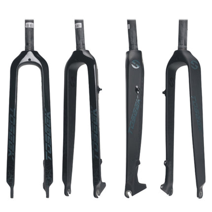TOSEEK Ultra Light 26 Inch 385mm Mountain Bike Full Carbon Front Fork Straight Tube Disc Brake, 26 Inch 385mm