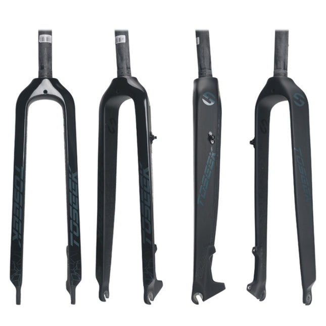 TOSEEK Ultra Light 26 Inch 385mm Mountain Bike Full Carbon Front Fork Straight Tube Disc Brake, 26 Inch 385mm