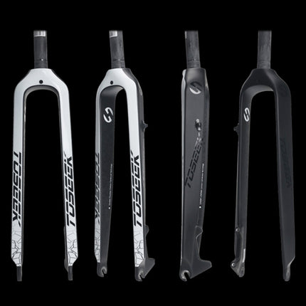 TOSEEK Ultra Light 26 Inch 385mm Mountain Bike Full Carbon Front Fork Straight Tube Disc Brake, 26 Inch 385mm