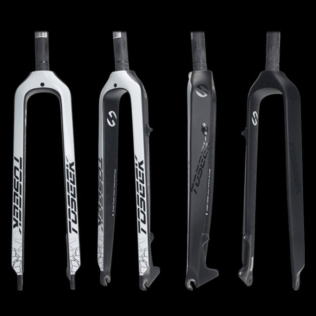 TOSEEK Ultra Light 26 Inch 385mm Mountain Bike Full Carbon Front Fork Straight Tube Disc Brake, 26 Inch 385mm