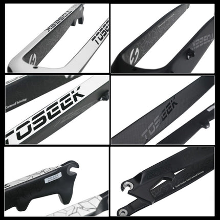 TOSEEK Ultra Light 26 Inch 385mm Mountain Bike Full Carbon Front Fork Straight Tube Disc Brake, 26 Inch 385mm