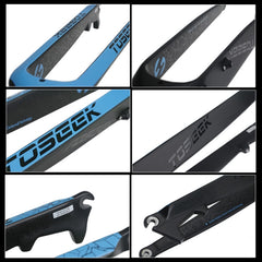 TOSEEK Ultra Light 27.5 Inch 405mm Mountain Bike Full Carbon Front Fork Straight Head Tube Disc Brake, 27.5 Inch 405mm
