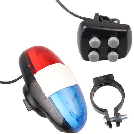Bicycle 4 Tone Electronic Horn Mountain Bike LED Tail Light Bicycle Multifunction Horn