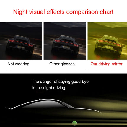 Yellow Lens Anti Glare Night Vision Glasses Safety Driver Sunglasses for Men / Women