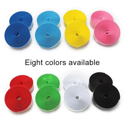 1 Pair Cycling Road Bike Sports Bicycle Cork Handlebar Tape Wrap + 2 Bar Plug, 2m Blue, 2m Red, 2m White, 2m Yellow, 2m Black, 2m Pink, 2m Green