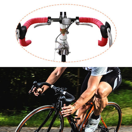 1 Pair Cycling Road Bike Sports Bicycle Cork Handlebar Tape Wrap + 2 Bar Plug, 2m Blue, 2m Red, 2m White, 2m Yellow, 2m Black, 2m Pink, 2m Green