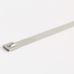 100 PCS 4.6x350mm Stainless Steel Metal Cable Ties Tie Zip Wrap Exhaust Heat Straps Induction Pipe