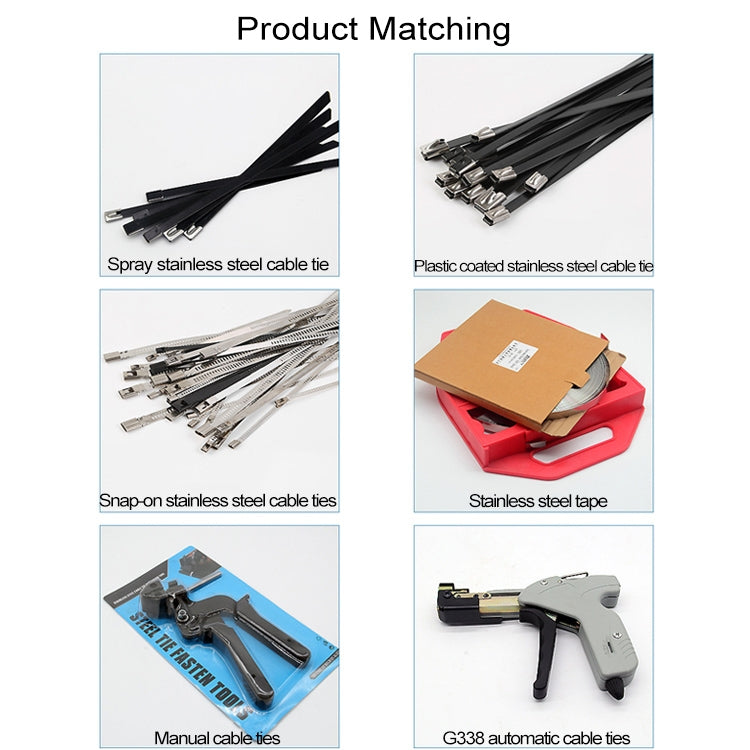 100 PCS 4.6x350mm Stainless Steel Metal Cable Ties Tie Zip Wrap Exhaust Heat Straps Induction Pipe