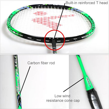 REGAIL 8019 2 PCS Carbon Durable Badminton Racket for Beginners
