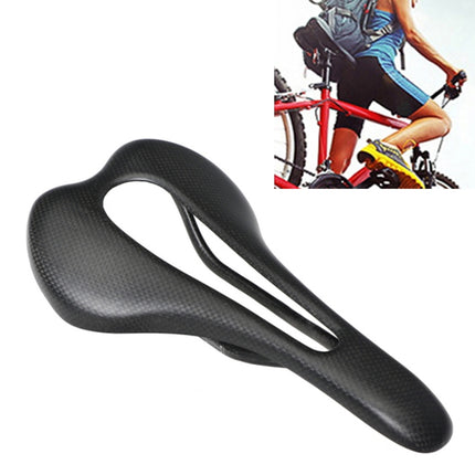 TOSEEK Road Bike Carbon Fiber Seat Bicycle Hollow Seat Saddle, 3K Texture + Extinction