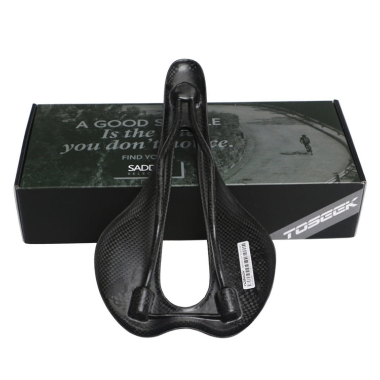 TOSEEK Road Bike Carbon Fiber Seat Bicycle Hollow Seat Saddle, 3K Texture + Extinction, Extinction