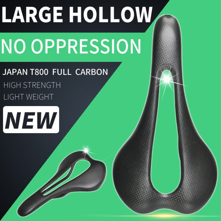 TOSEEK Road Bike Carbon Fiber Seat Bicycle Hollow Seat Saddle, 3K Texture + Extinction, Extinction