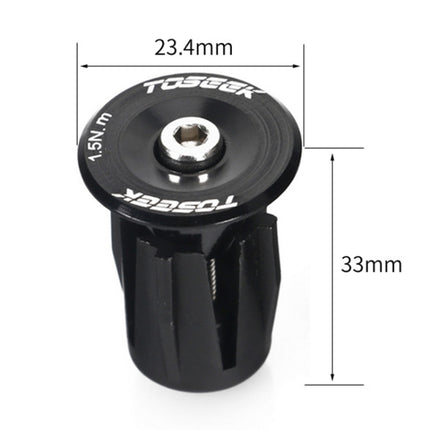 TOSEEK 1 Pair Mountain Bike Handlebar Grips Caps End Plug Aluminum Alloy Bicycle  Bar Ends Plug, 17.6-21.8mm Grey, 17.6-21.8mm Gold, 17.6-21.8mm Blue, 17.6-21.8mm Red, 17.6-21.8mm Green