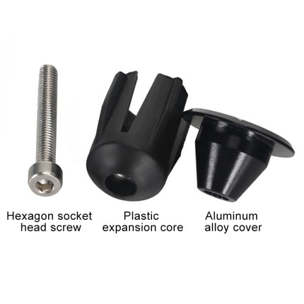 TOSEEK 1 Pair Mountain Bike Handlebar Grips Caps End Plug Aluminum Alloy Bicycle  Bar Ends Plug, 17.6-21.8mm Grey, 17.6-21.8mm Gold, 17.6-21.8mm Blue, 17.6-21.8mm Red, 17.6-21.8mm Green
