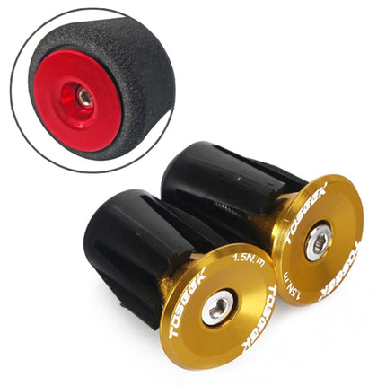 TOSEEK 1 Pair Mountain Bike Handlebar Grips Caps End Plug Aluminum Alloy Bicycle  Bar Ends Plug, 17.6-21.8mm Grey, 17.6-21.8mm Gold, 17.6-21.8mm Blue, 17.6-21.8mm Red, 17.6-21.8mm Green