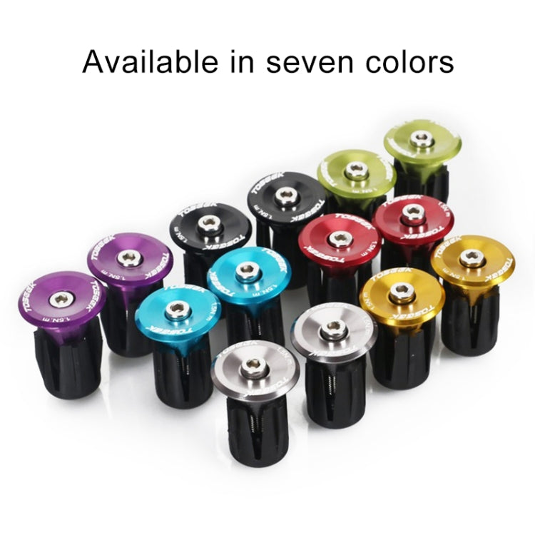 TOSEEK 1 Pair Mountain Bike Handlebar Grips Caps End Plug Aluminum Alloy Bicycle  Bar Ends Plug, 17.6-21.8mm Purple, 17.6-21.8mm Red, 17.6-21.8mm Black, 17.6-21.8mm Green, 17.6-21.8mm Grey, 17.6-21.8mm Gold, 17.6-21.8mm Blue