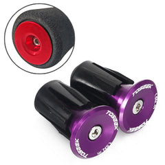 TOSEEK 1 Pair Mountain Bike Handlebar Grips Caps End Plug Aluminum Alloy Bicycle  Bar Ends Plug, 17.6-21.8mm Purple, 17.6-21.8mm Red, 17.6-21.8mm Black, 17.6-21.8mm Green, 17.6-21.8mm Grey, 17.6-21.8mm Gold, 17.6-21.8mm Blue