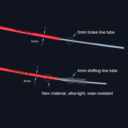 7 in 1 Universal PVC Bicycle Variable Speed Cable Tube Set, Universal