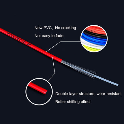 7 in 1 Cylindrical Head PVC Brake Cable Tube Set for Mountain Bike, Mountain Bike