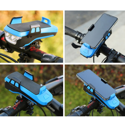 Multifunction 4  in 1 Phone Holder Bicycle Bell Cycling Lamp Flashlight, 4 in 1 Phone Holder