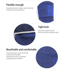 2 PCS Sports Elastic Thermal Elbow Support Guards, Size: 11 x 20cm (Blue+Black), Elbow pads Size: 11 x 20cm