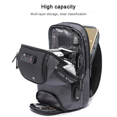 BANGE Men Security USB Chest Bag Portable Outdoor Shoulder Bag, Shoulder Bag, Outdoor Shoulder Bag