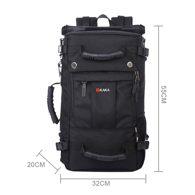 KAKA Large Capacity Backpack Men Travel Bag Leisure Student Waterproof Shoulders Bag with Lock