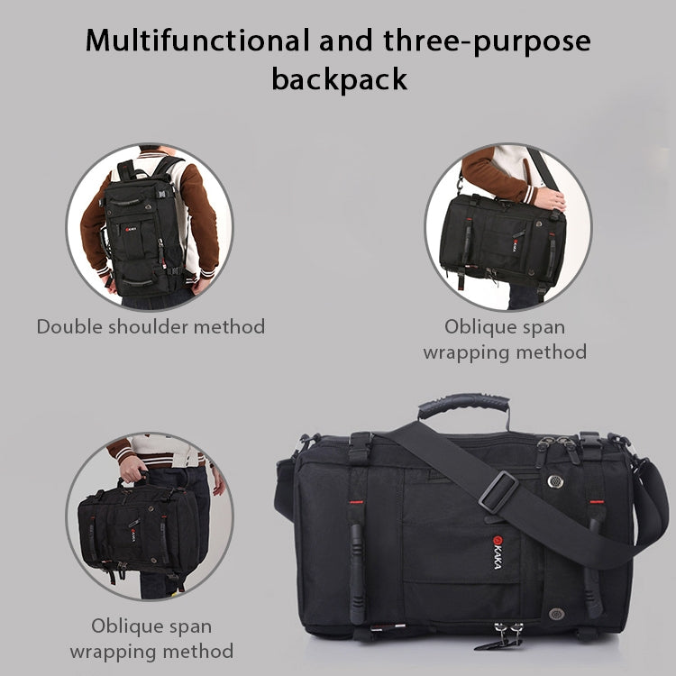 KAKA Large Capacity Backpack Men Travel Bag Leisure Student Waterproof Shoulders Bag with Lock